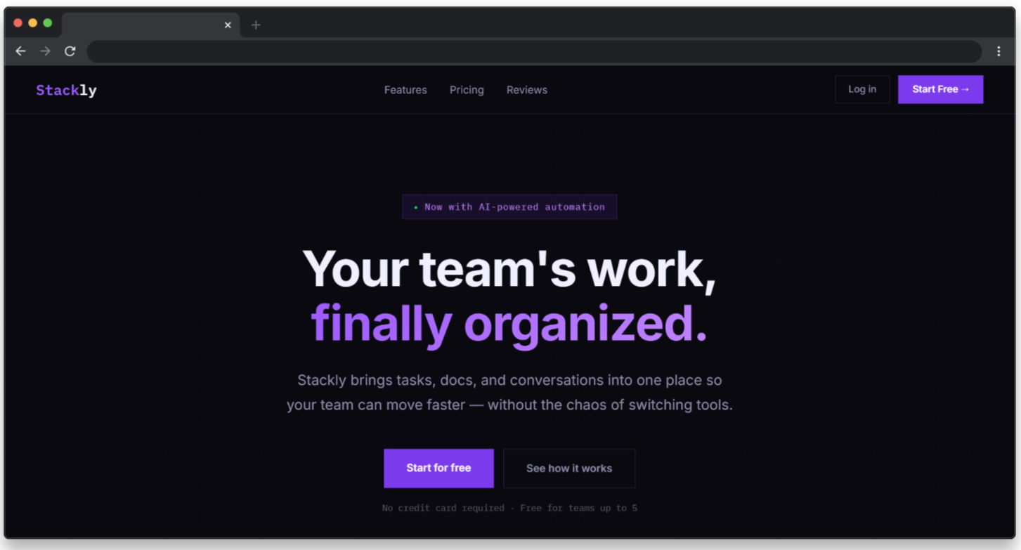 SaaS Landing Page Template Mockup